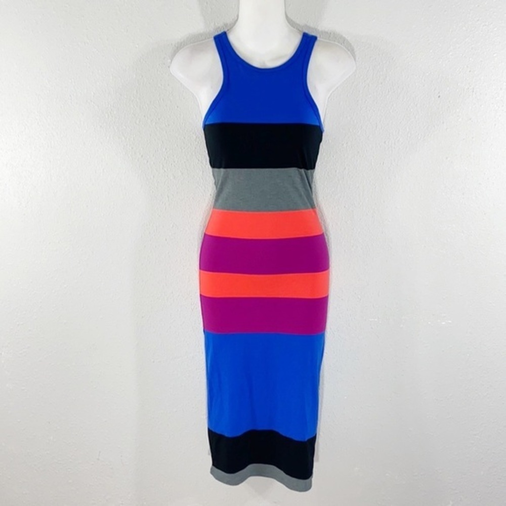 Nwt Express Multi Stripe Racerback Tank Dress - image 2